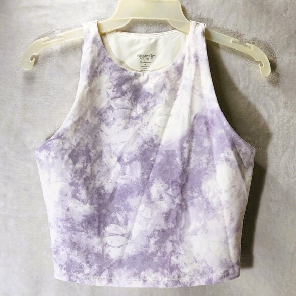 *New Low Price!* Lavender and Cream Sport Bra/Tankini - Picture 1 of 6
